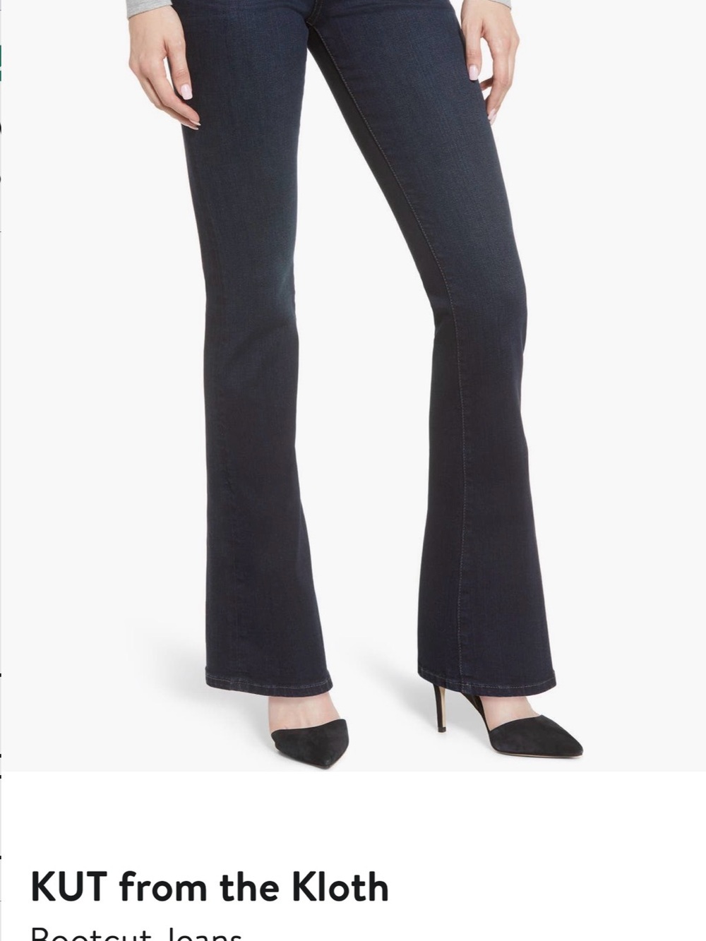 Kut from the Kloth Natalie mid rise Dark Indigo Bootcut Jeans-2P